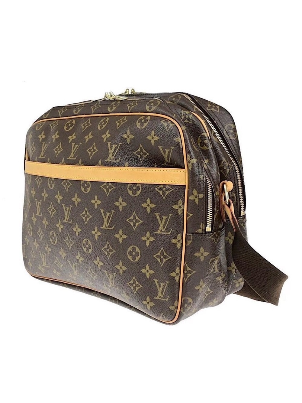 LOUIS VUITTON Reporter Monogram Messenger Bag GM LV Dust Bag & COA Authentic